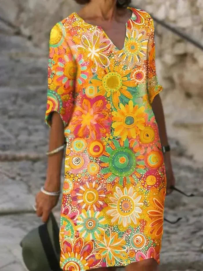 Robe Midi Femme Fleurie Légère - Susan