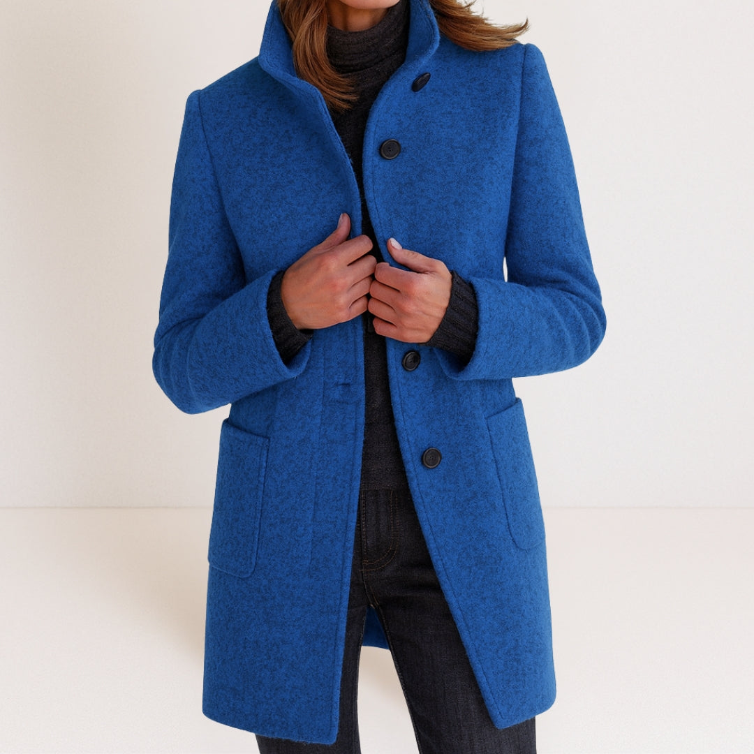 Juliette | Manteau Élégant Long Col Montant