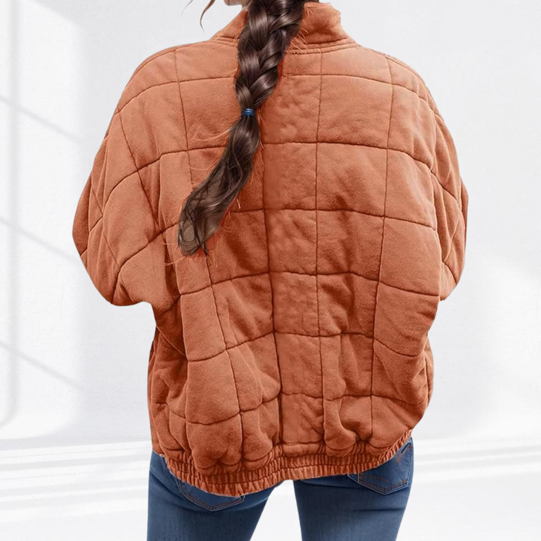 Chloé - Veste Élégante Matelassée Col Montant