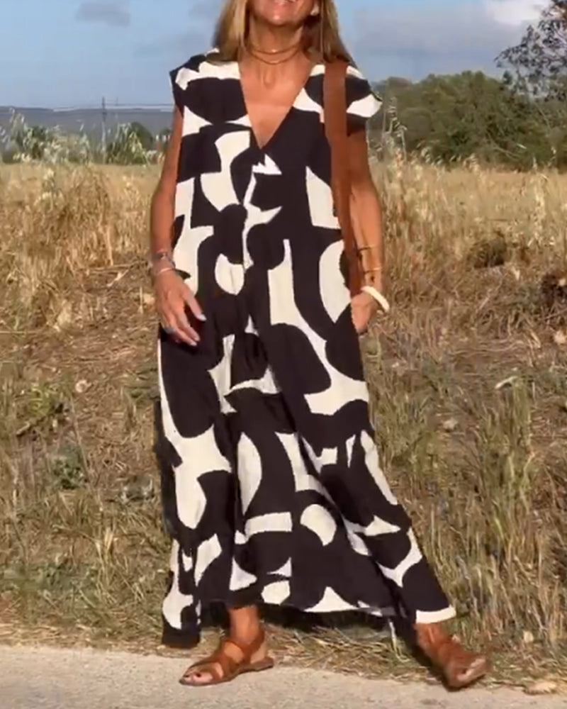Robe longue femme imprimée été - Diane