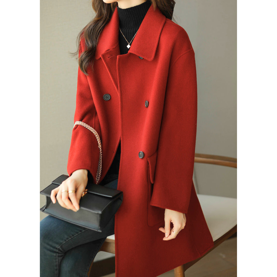 Karine | Manteau Élégant Court Chaud