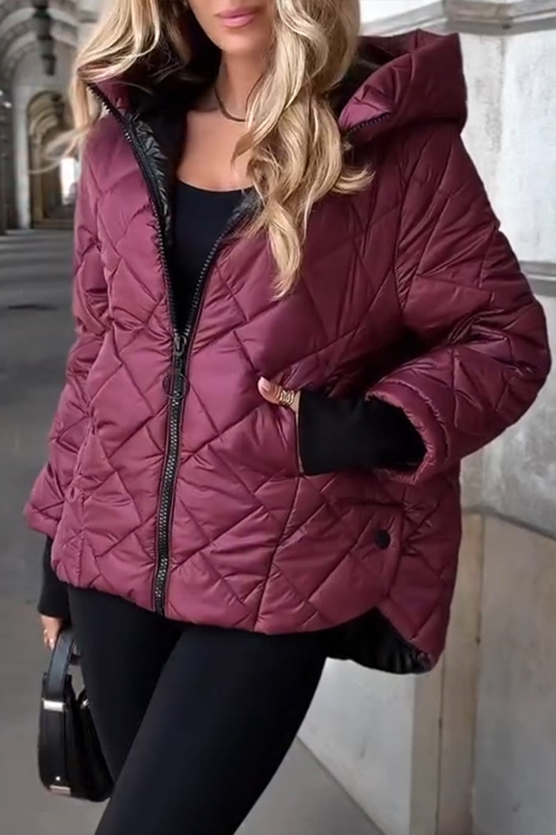 Aurélie - Veste Élégante Matelassée Zippée