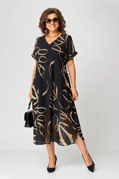 Robe Midi Femme Chic Élégante - Laura