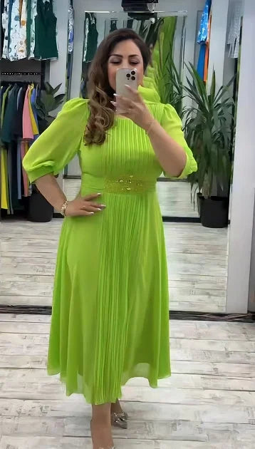 Chloé - Robe Mi-Longue Femme Élégante