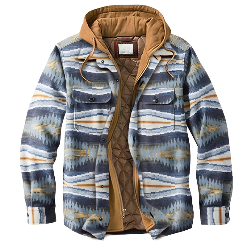 Damien - Veste Chic Patchwork à Capuche