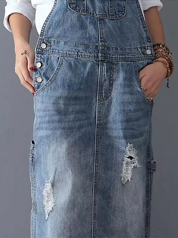 Marie - Salopette Denim Longue