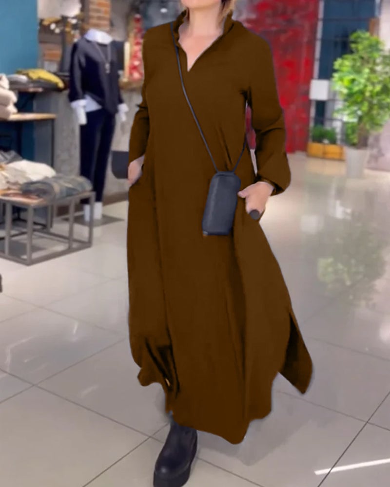 Robe Longue Femme Noire Élégante - Helen