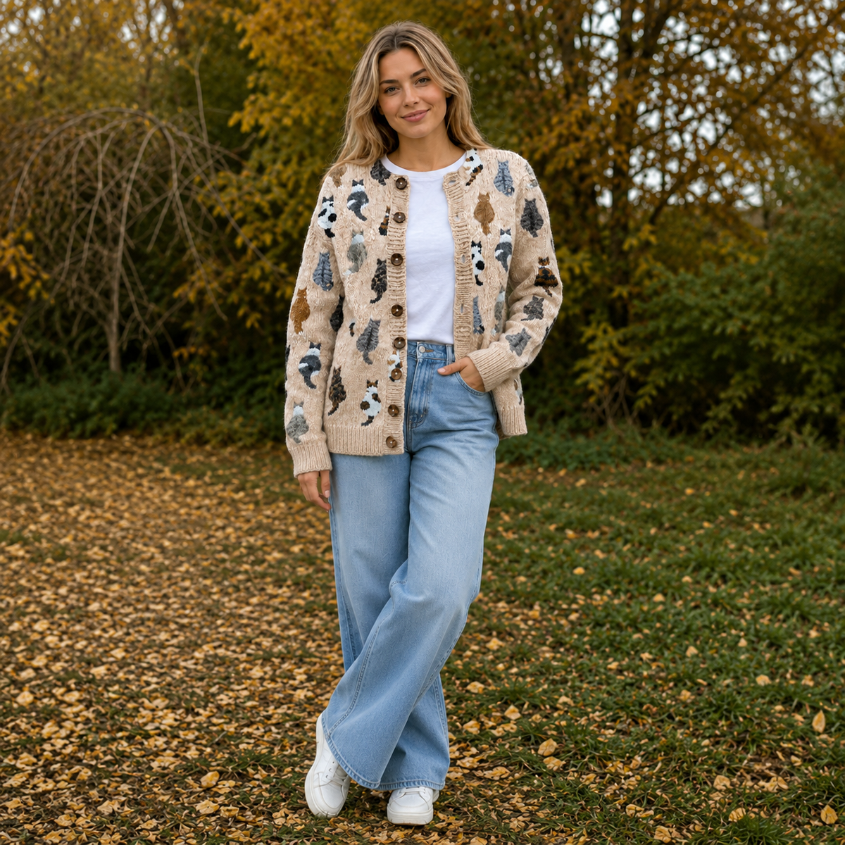 Marguerite - Cardigan Chic Imprimé Vintage