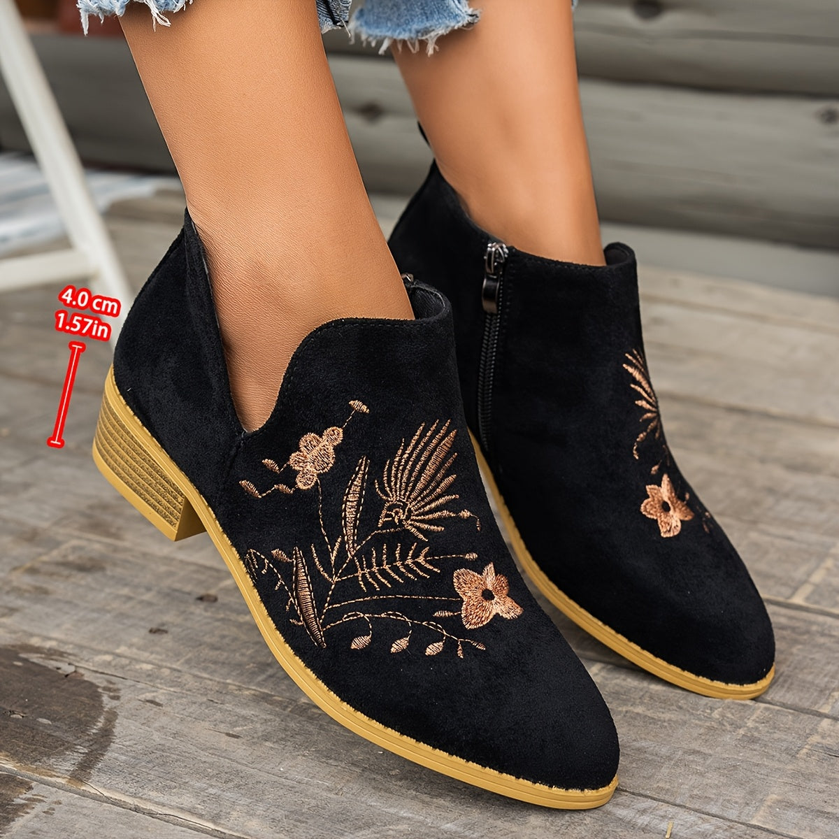 Camille - Bottines Chic Vintage Brodées