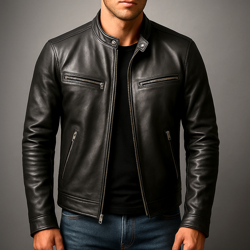 Antoine - Veste Moderne Cuir Ajustée