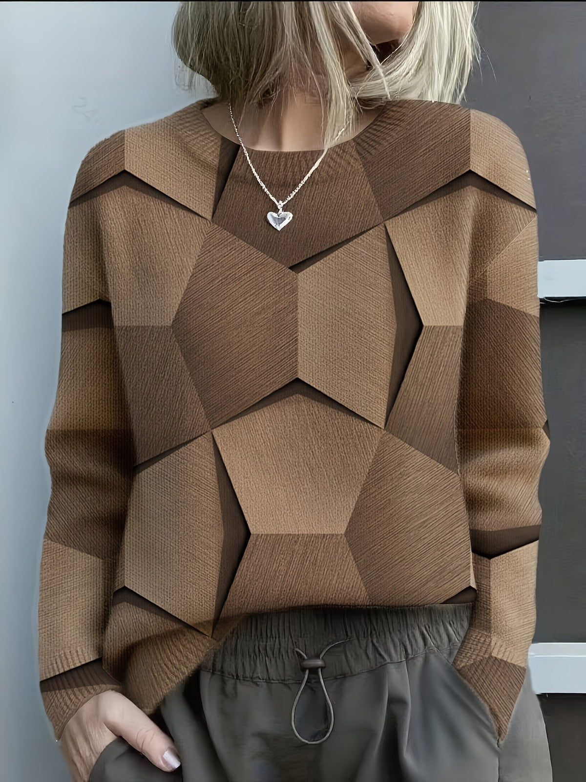 Chloé - Pull Chic Imprimé Géométrique