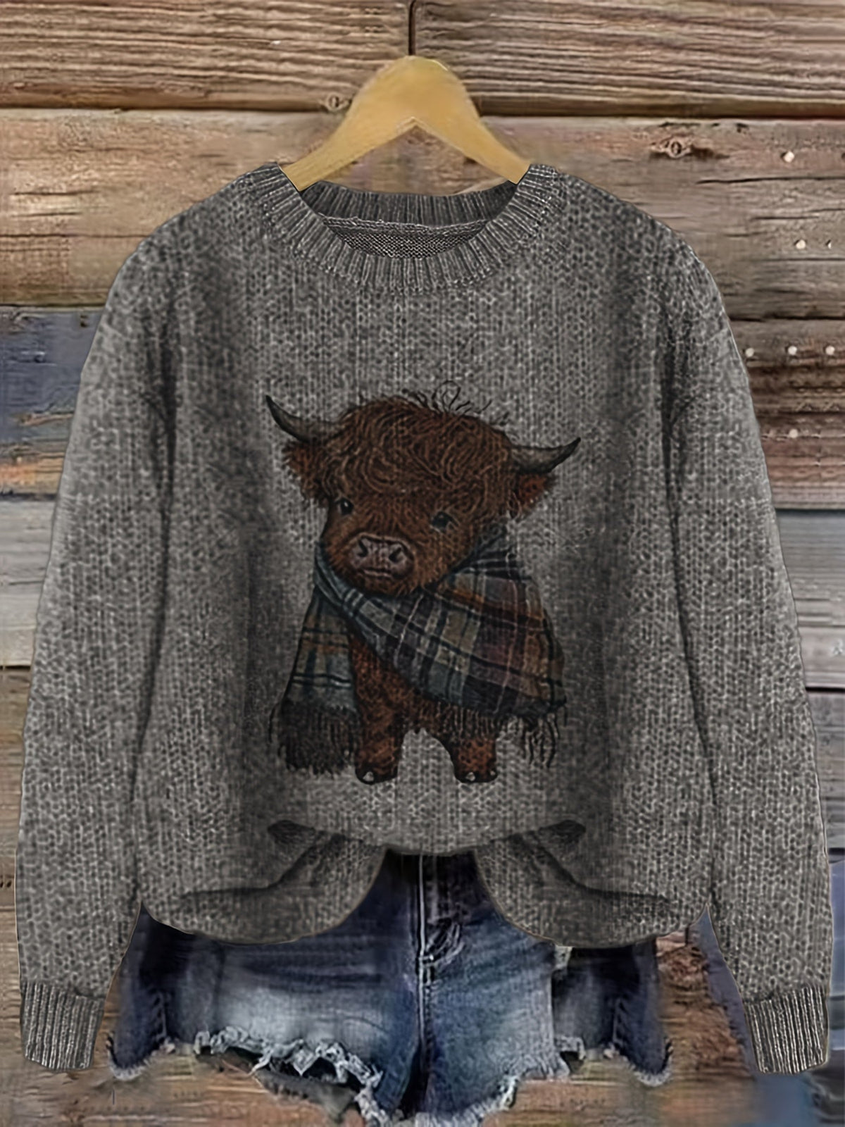 Aurélie - Pull Chic Imprimé Vache