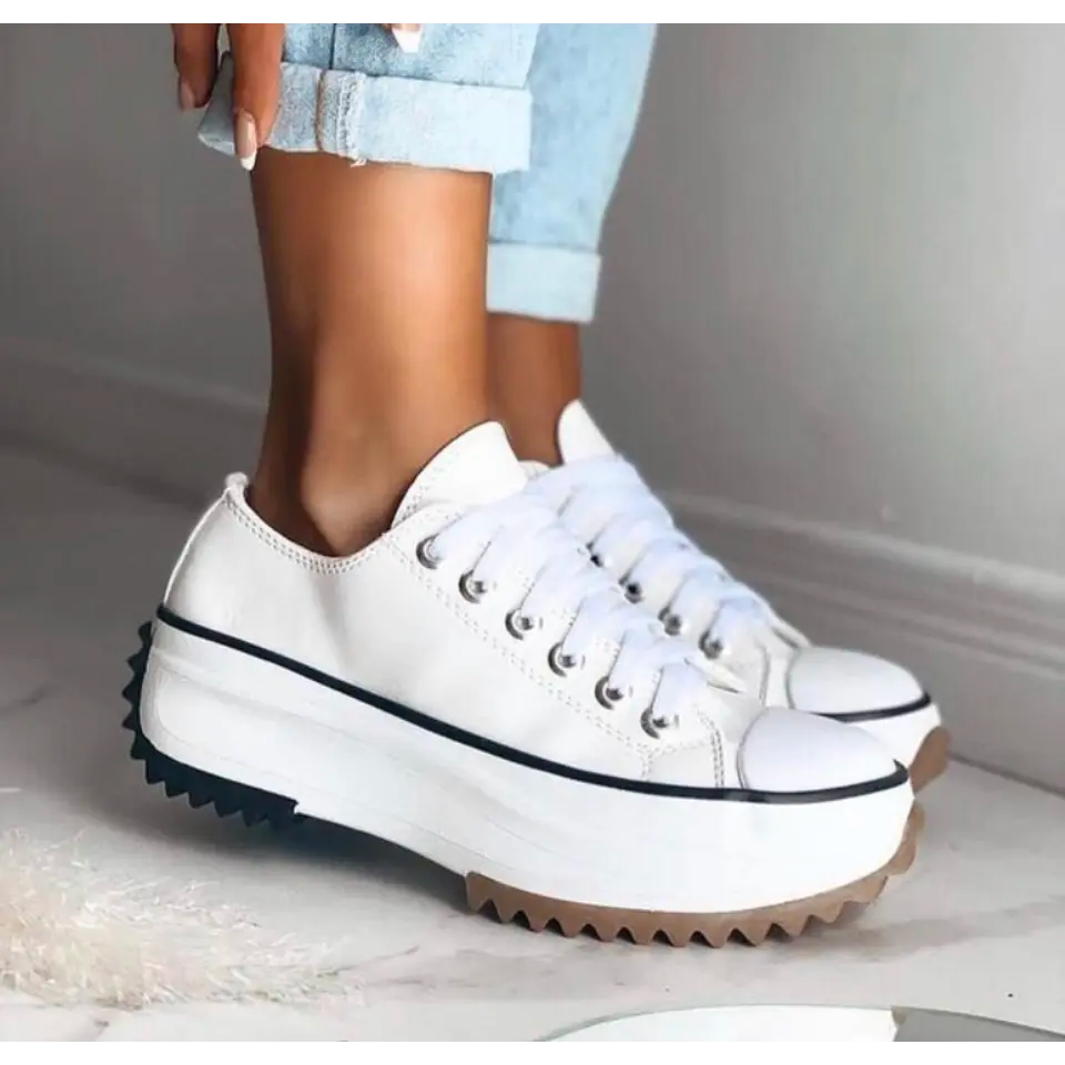 Corinne - Baskets Chic Plateforme Semelle Crantée
