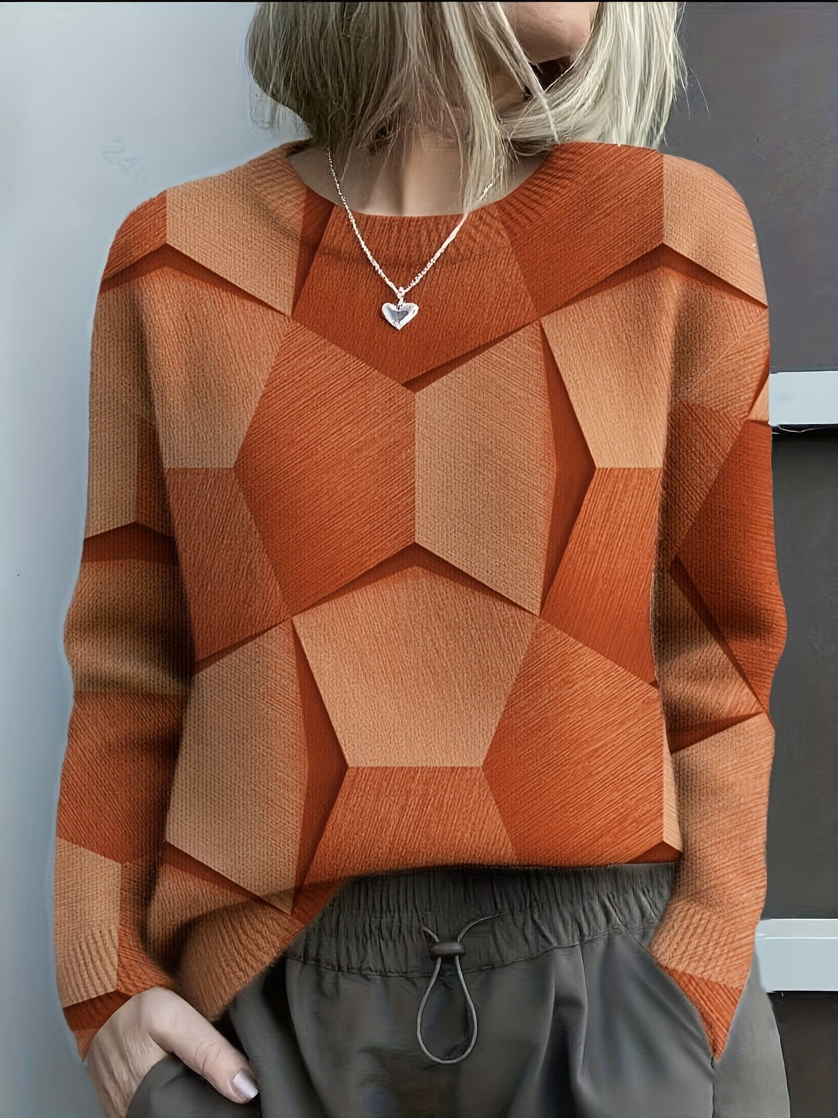 Chloé - Pull Chic Imprimé Géométrique