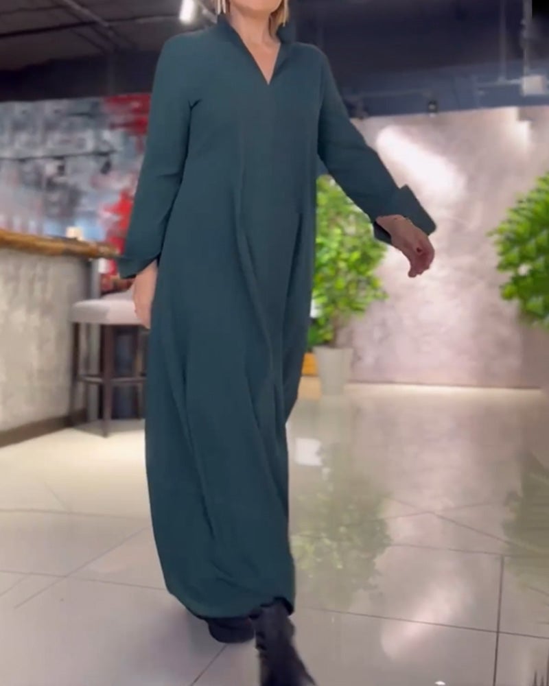Robe Longue Femme Noire Élégante - Helen