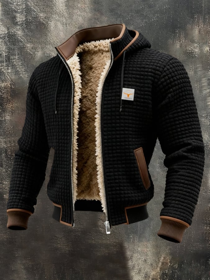 Laurent - Veste Moderne Tricot Doublée Sherpa