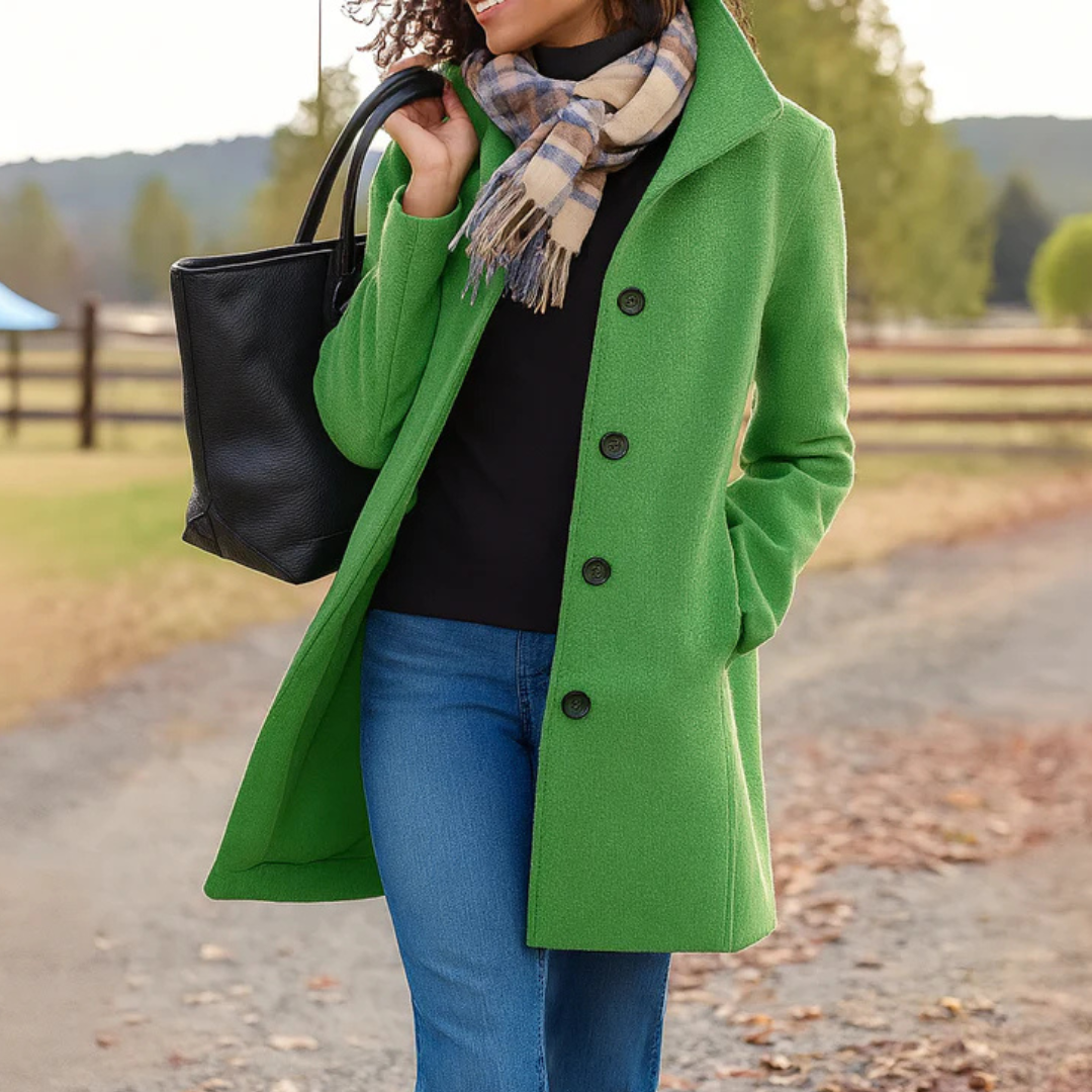 Christine | Manteau Élégant Court Laine