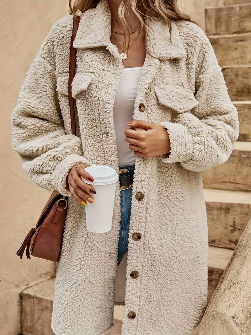 Catherine - Manteau Chic Long Teddy