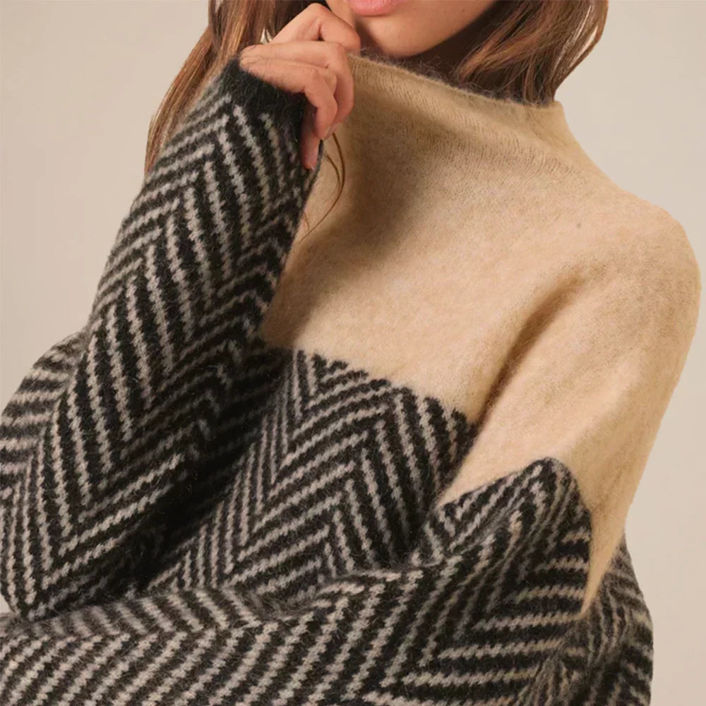 Elina - Pull automne à col femme