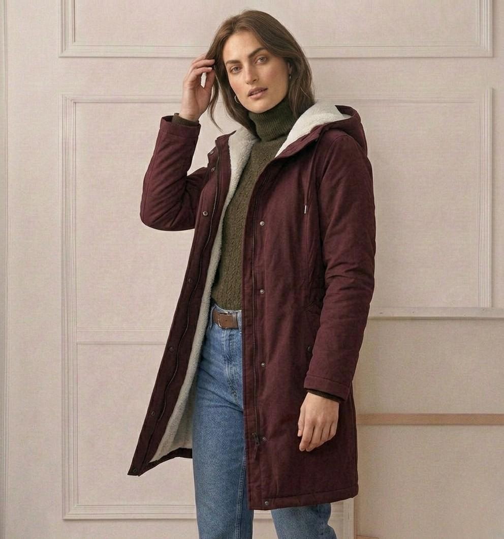 Nathalie | Parka Élégante Chaude à Capuche