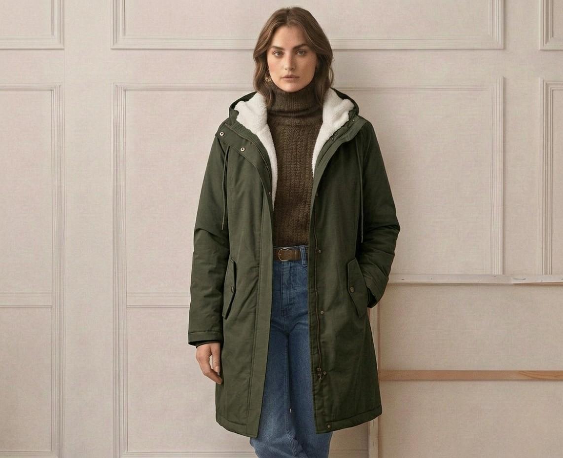 Nathalie | Parka Élégante Chaude à Capuche