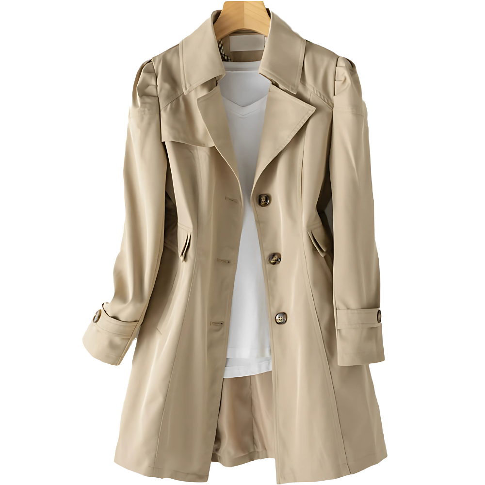 Brigitte | Trench Élégant Coupe Droite