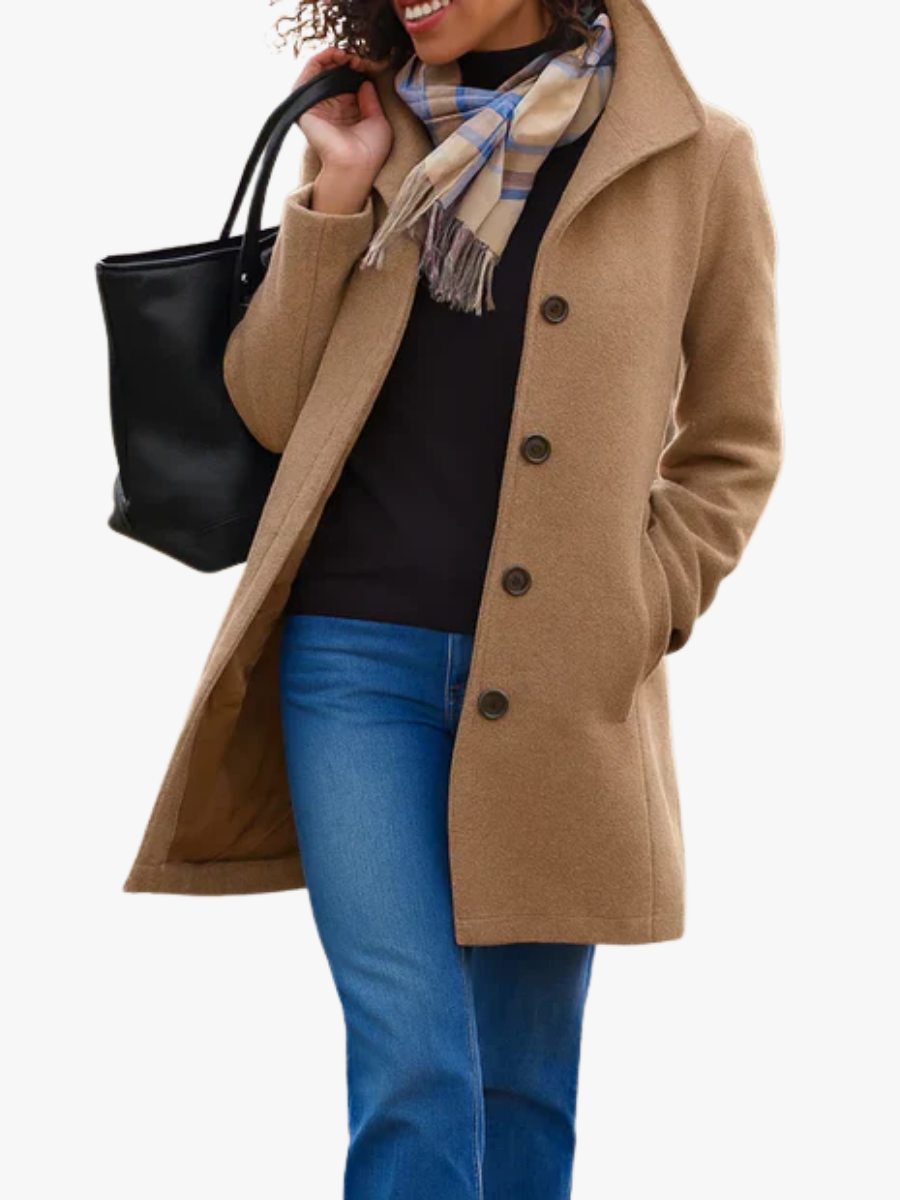 Christine | Manteau Élégant Court Laine