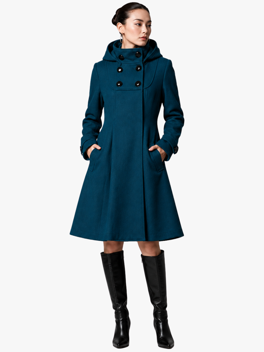 Marie | Manteau Élégant Cintré à Capuche