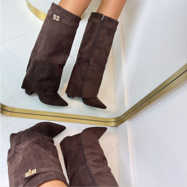 Michèle | Bottes Hautes Élégantes Bout Pointu