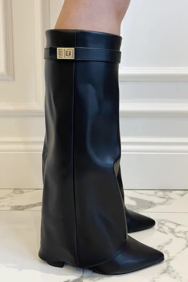 Michèle | Bottes Hautes Élégantes Bout Pointu