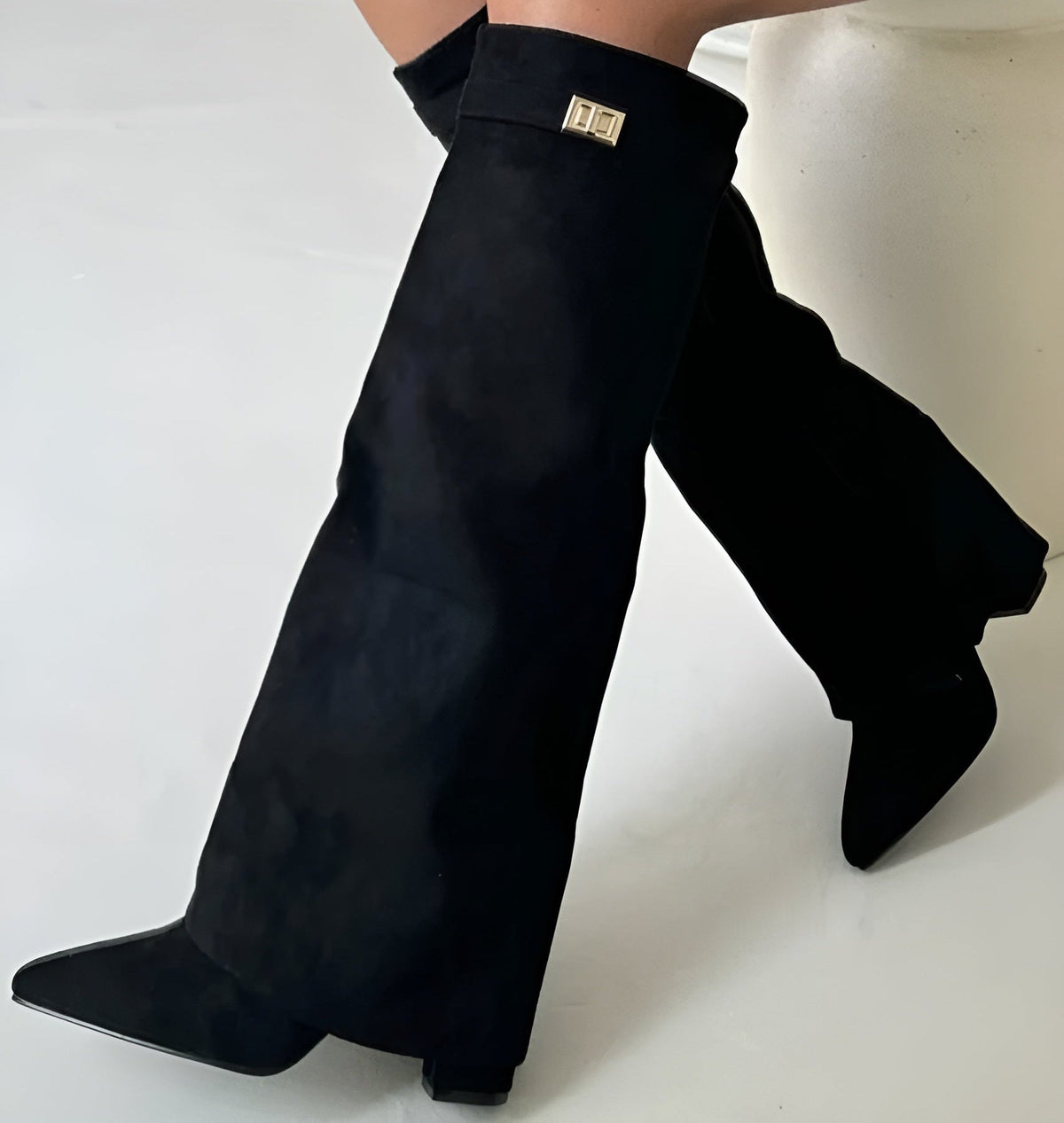 Michèle | Bottes Hautes Élégantes Bout Pointu