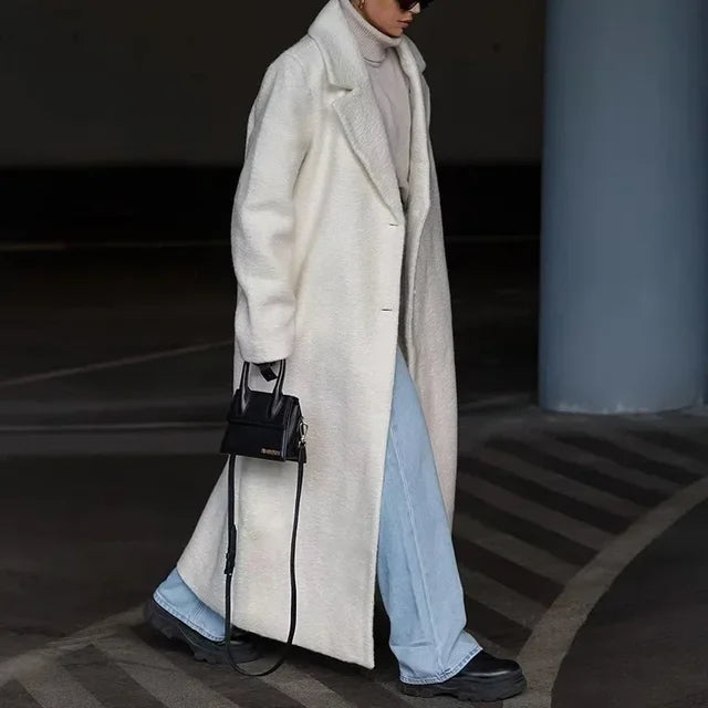 Valérie | Manteau Élégant Long Ample