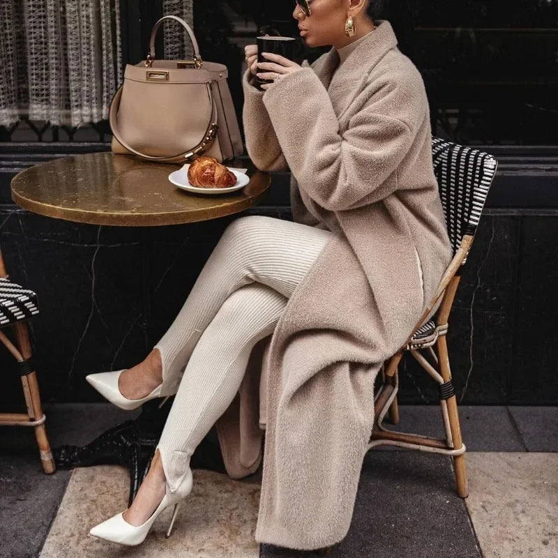 Valérie | Manteau Élégant Long Ample