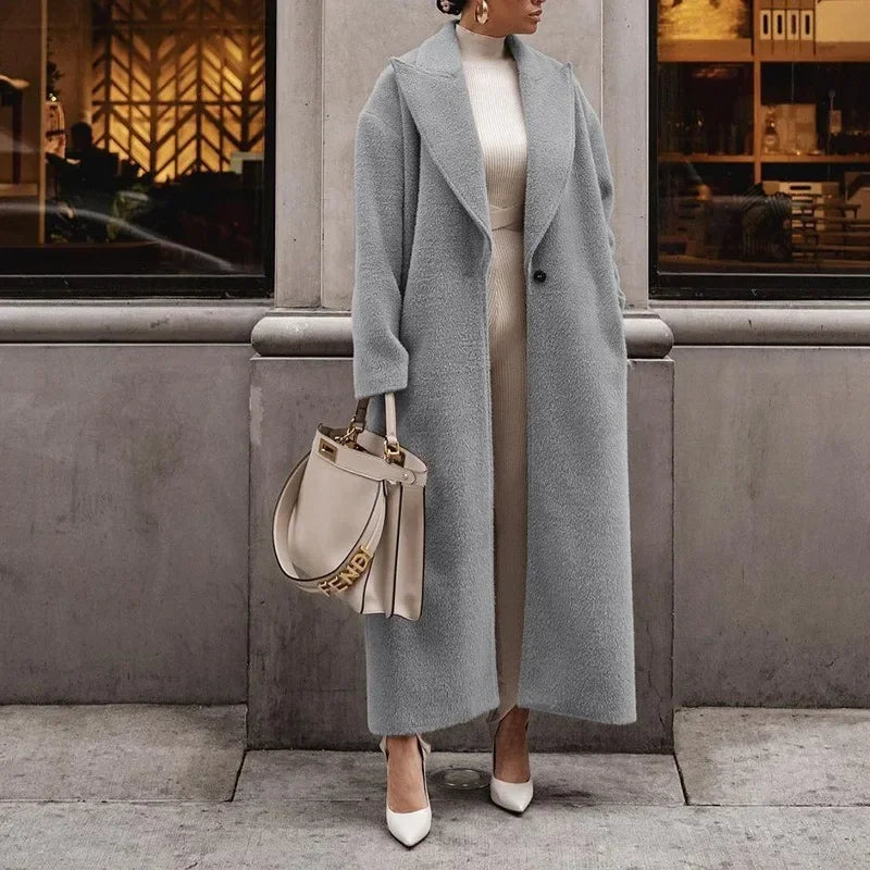 Valérie | Manteau Élégant Long Ample