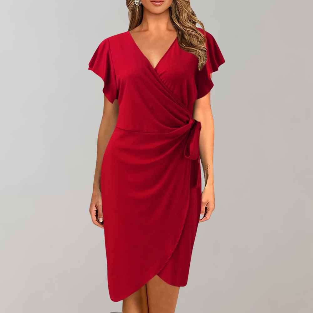 Robe Midi Femme Cache-Cœur - Denise