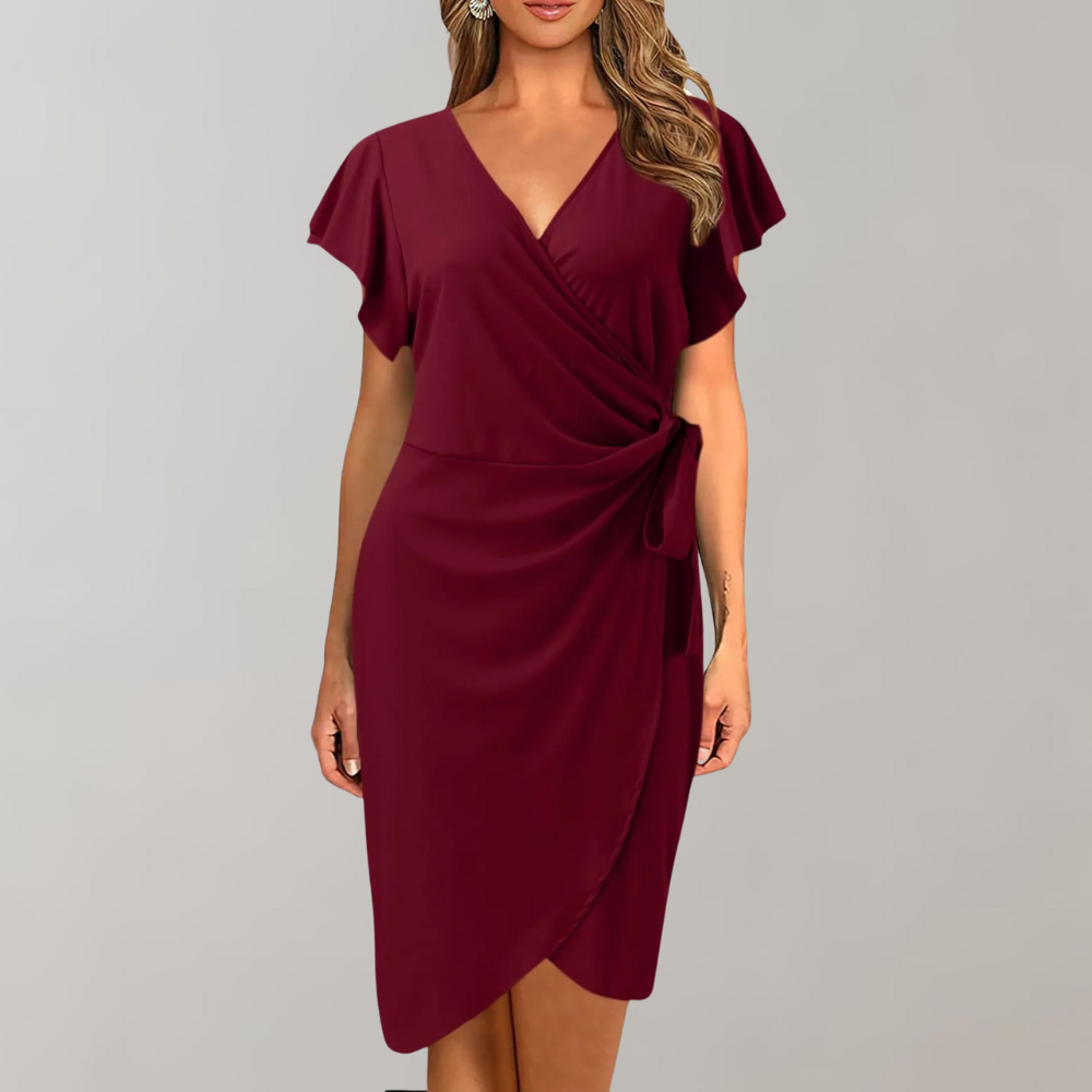Robe Midi Femme Cache-Cœur - Denise