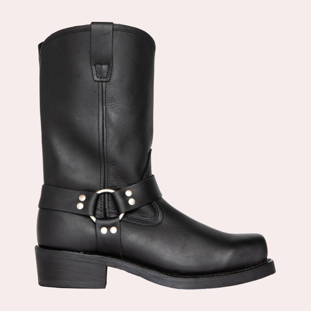 Bottes de cowboy pour hommes - Cuir PU confortable - Marron - Idéal pour chaque saison-3