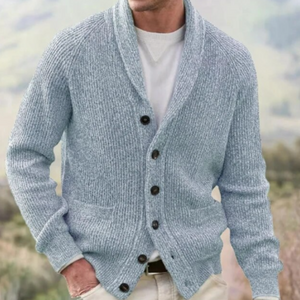 Damien - Cardigan Classique Col Châle Boutonné