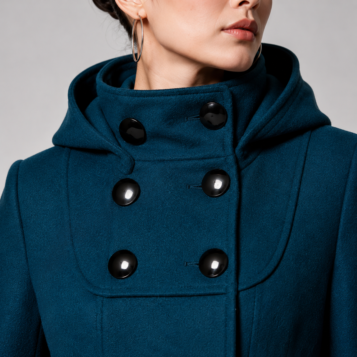 Marie | Manteau Élégant Cintré à Capuche