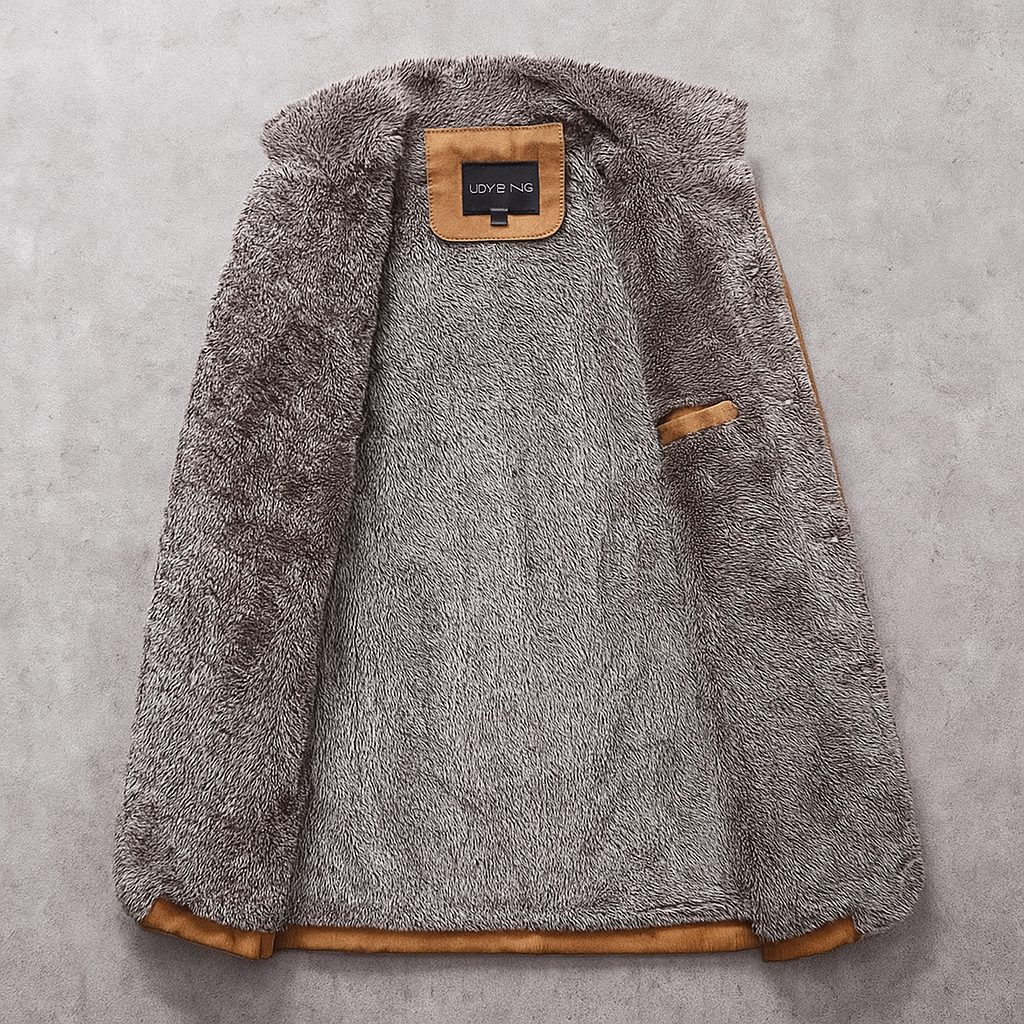 Laurent - Veste Raffinée Daim Doublée Sherpa