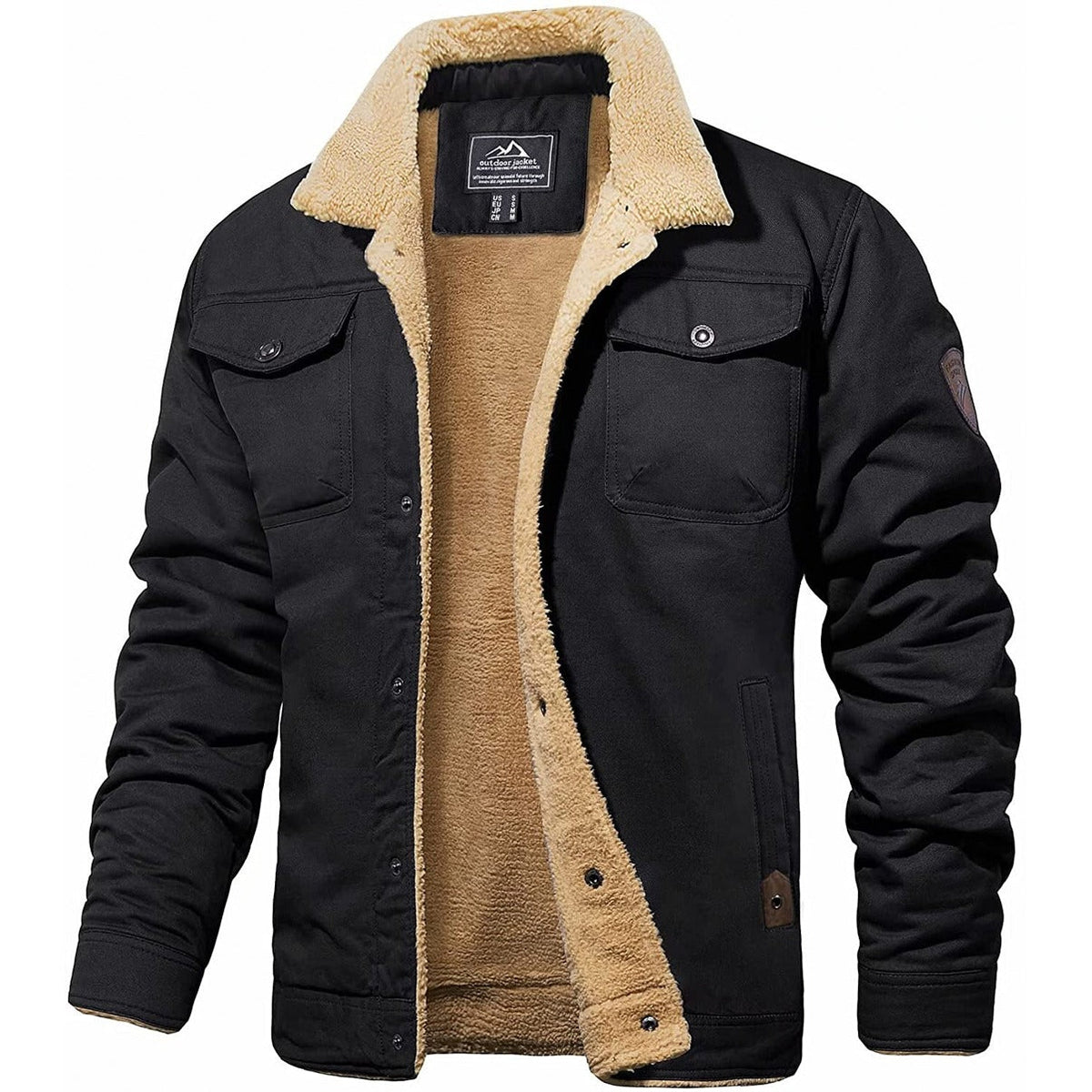 Julien - Veste Élégante Sherpa Boutonnée