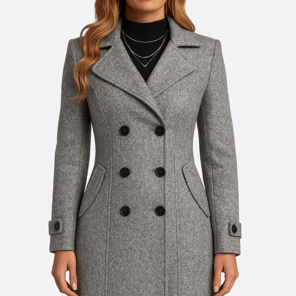 Monique | Manteau Élégant Mi-Long Cintré