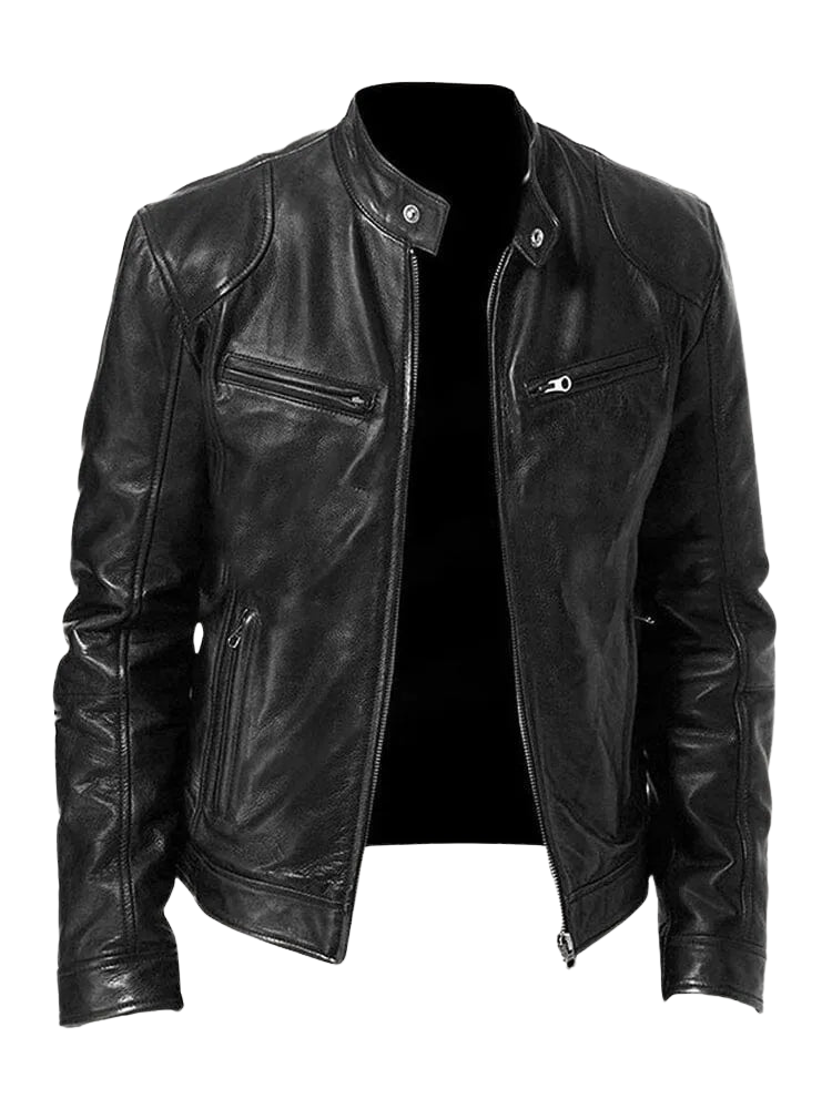 Thomas - Veste Classique Cuir Zippée
