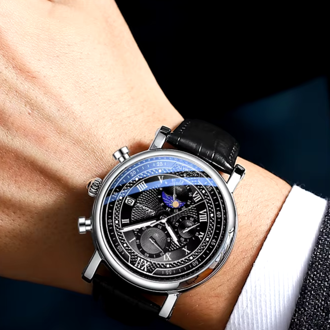 Théodore – Montre-Bracelet En Cuir Pour Hommes, Élégante Et Intemporelle