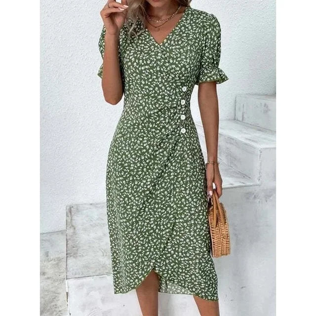 Amandine - Robe Fleurie Élégante Et Raffinée
