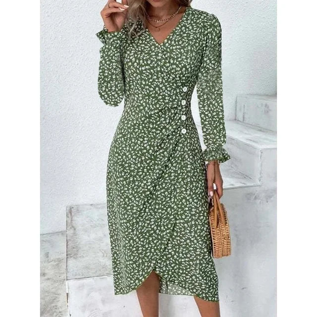 Amandine - Robe Fleurie Élégante Et Raffinée
