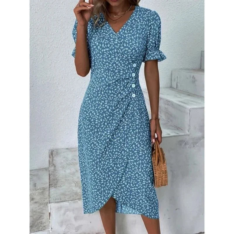 Amandine - Robe Fleurie Élégante Et Raffinée