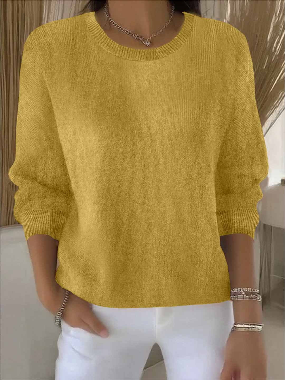 Amélie - Pull Élégant Maille Fine Oversize