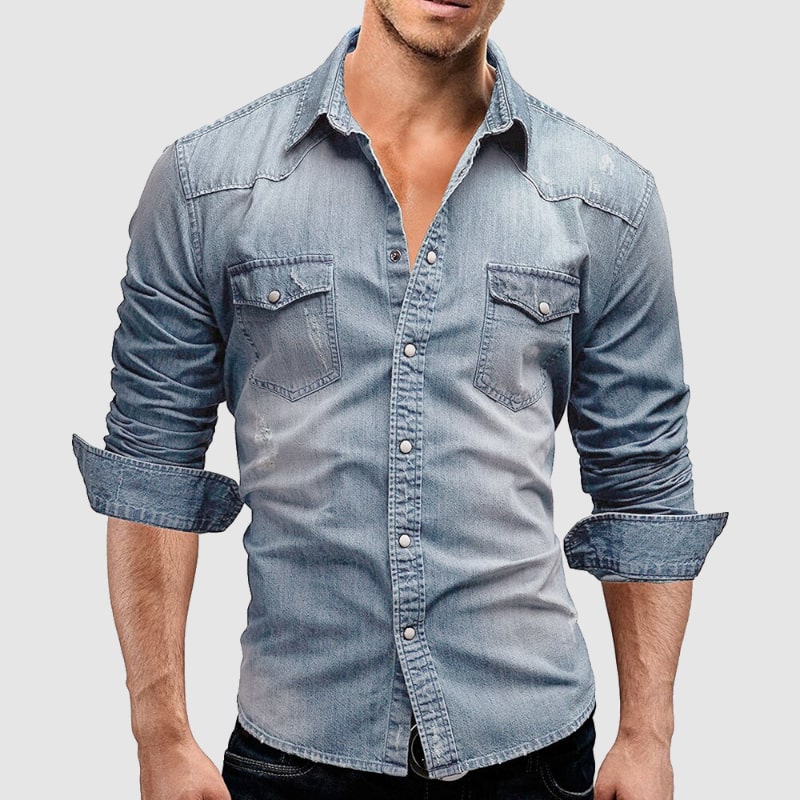 Rémi - Chemise Jean Vintage Stylée Homme
