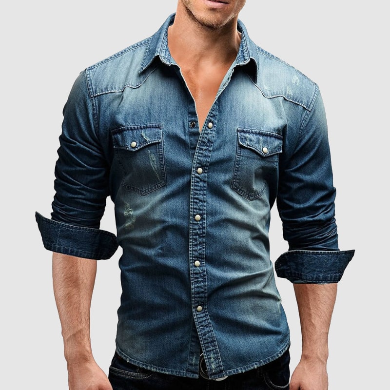 Rémi - Chemise Jean Vintage Stylée Homme